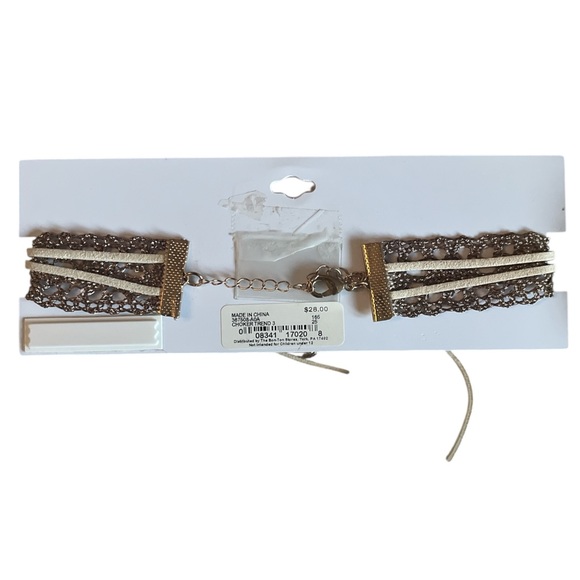 Relativity Lace and Rhinestone Choker - Picture 2 of 2